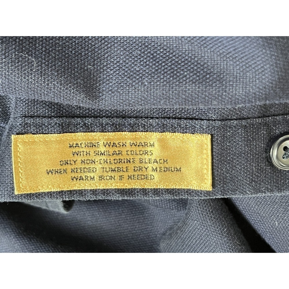 Roundtree Yorke Advance Gold Label Dress Shirt No Iron 3XB Navy Button Down - Picture 12 of 14